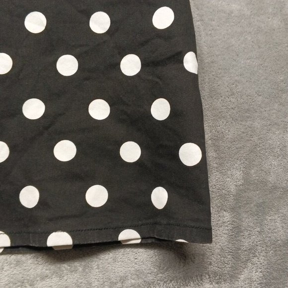 🍑FOREVER 21 Women Mini Skirt Denim Casual Polka Dots B/W Size S(W 28 in) - Picture 5 of 10